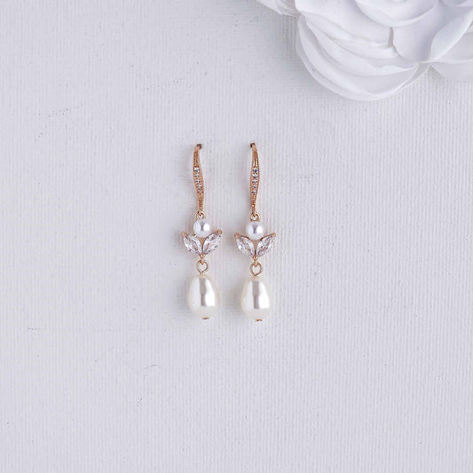 Pearl Hook Earrings-Leila