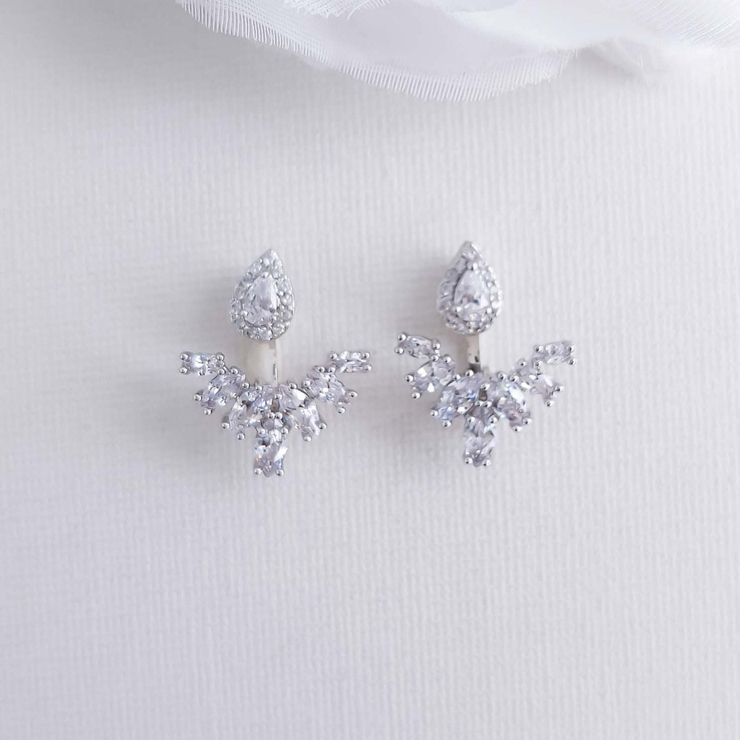 Cubic Zirconia Jacket Earrings-Kinsley