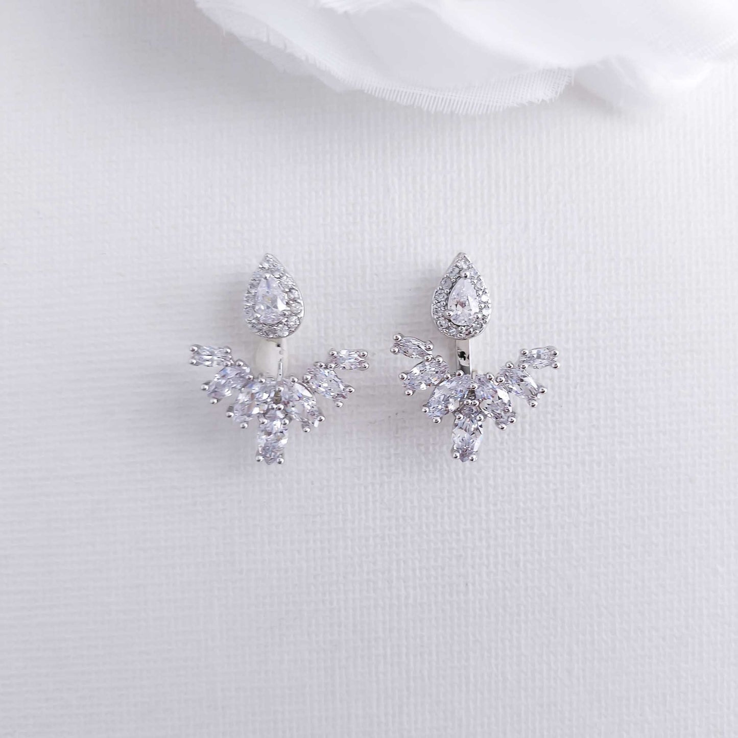 Cubic Zirconia Jacket Earrings-Kinsley