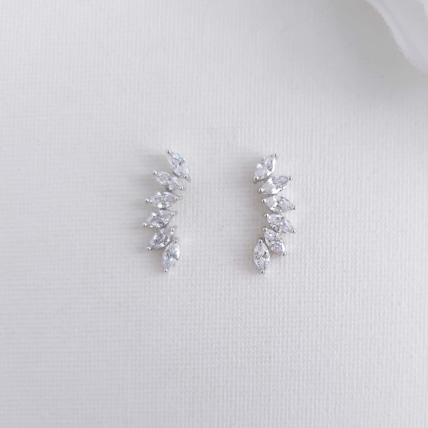 Ear Crawler Earrings for Women in Silver-Camila