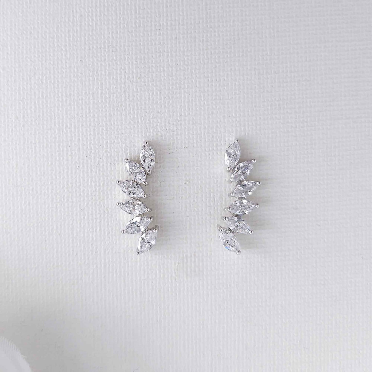 Ear Crawler Earrings for Women in Silver-Camila