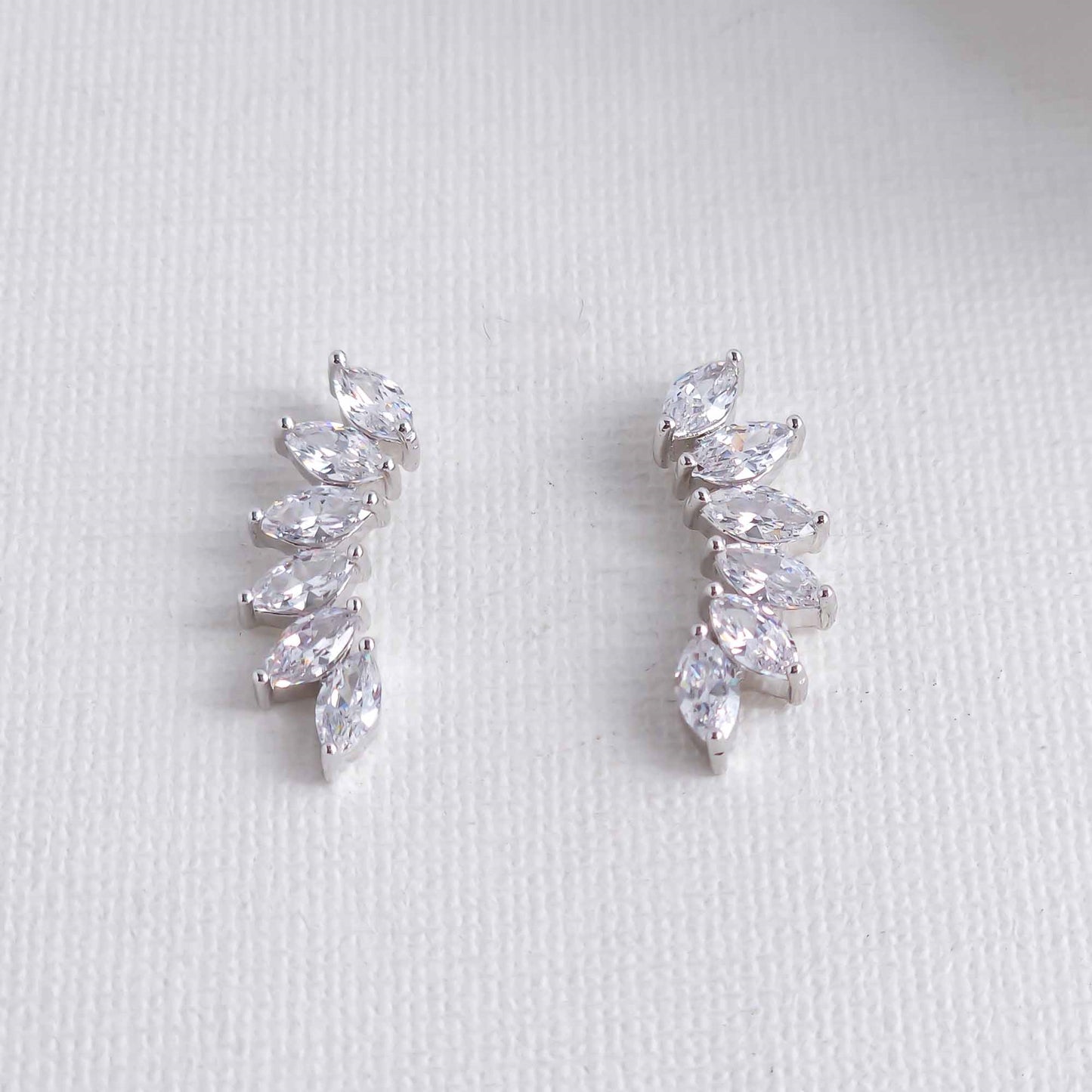 Ear Crawler Earrings for Women in Silver-Camila