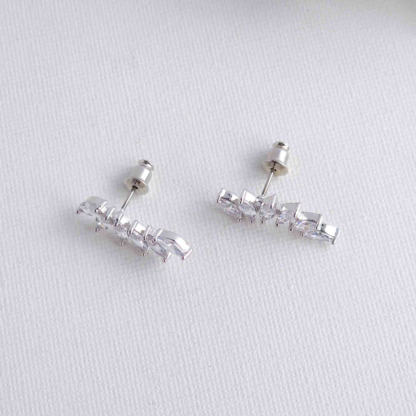 Ear Crawler Earrings for Women in Silver-Camila