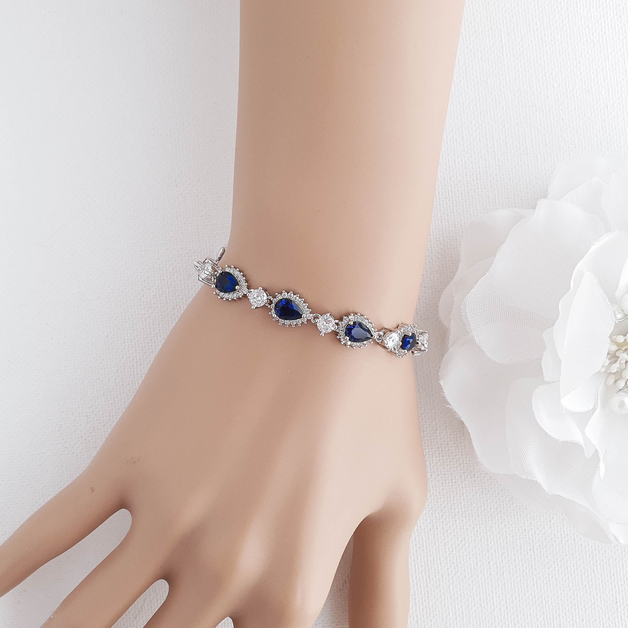 Something blue deals bracelet for bride