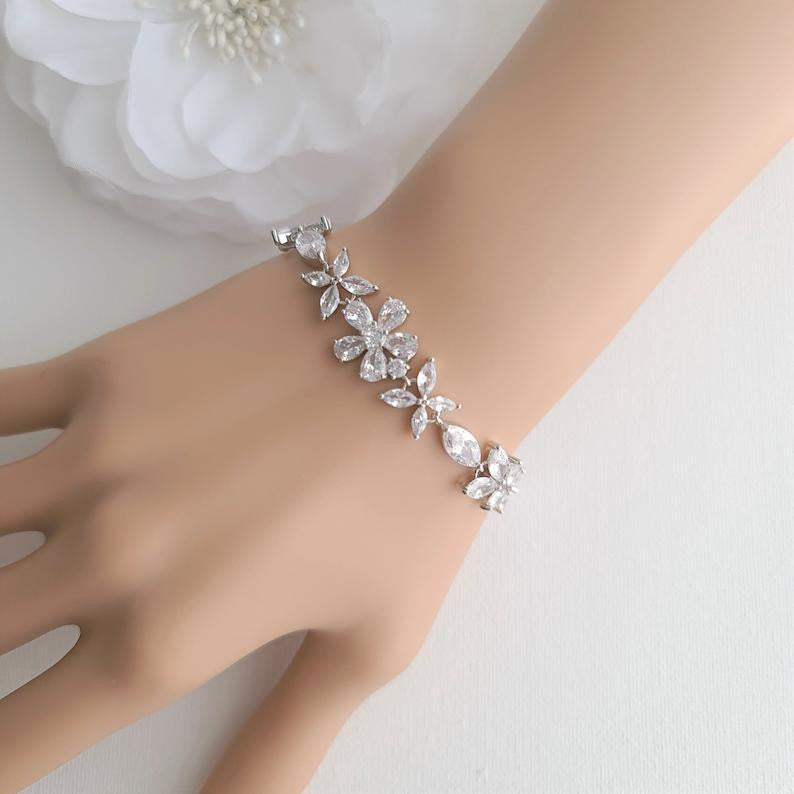 Silver Wedding Pearl Bracelet | Bridal Bracelet – Betty and Biddy