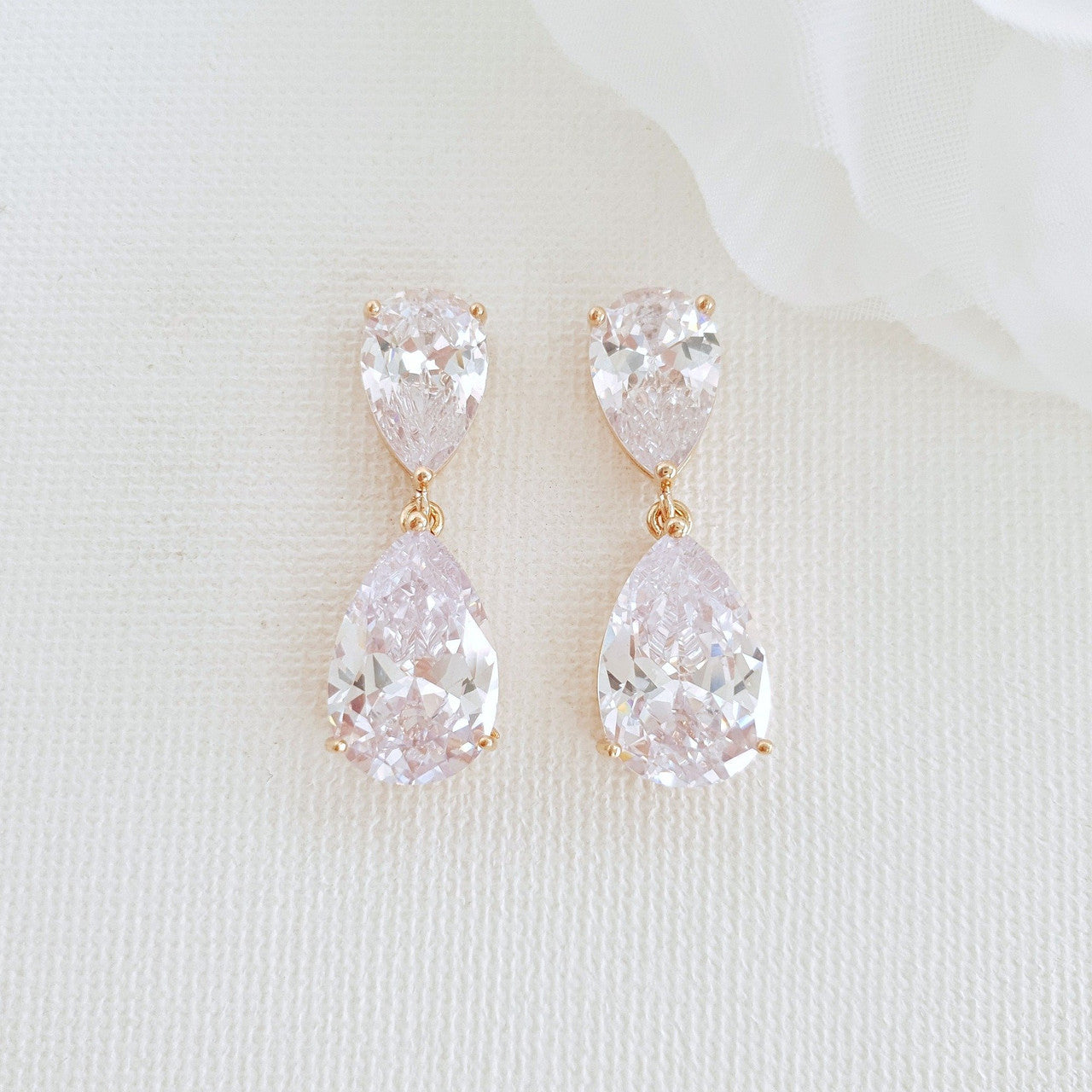 Diamond drop deals earrings wedding