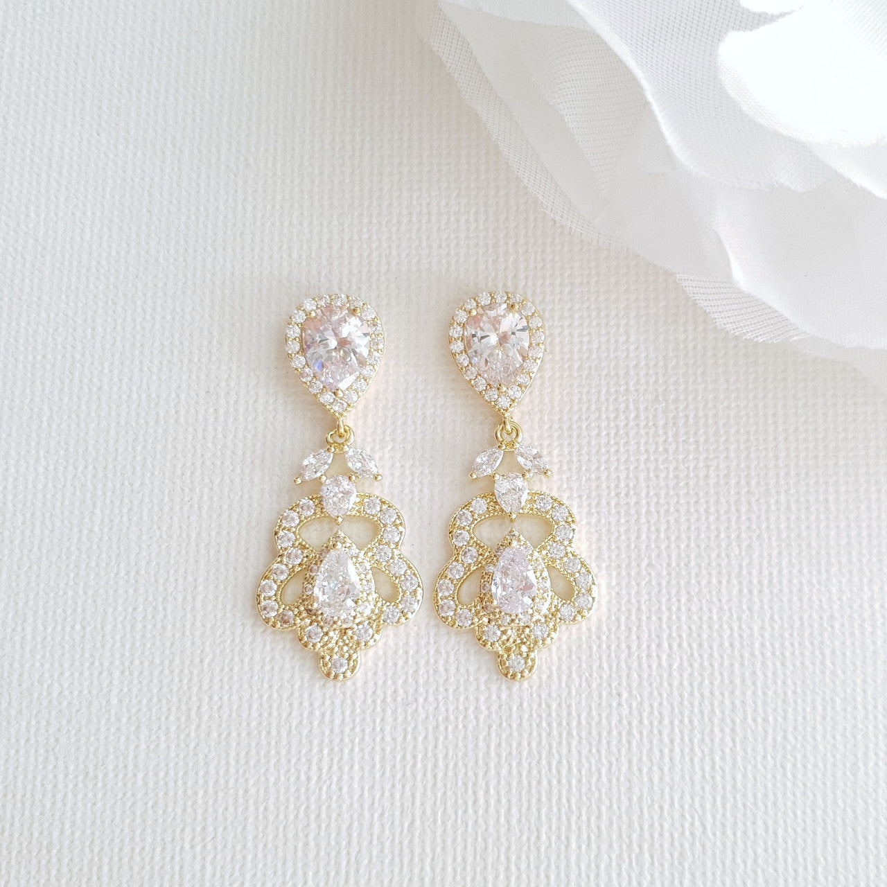 Antique sale bridal earrings