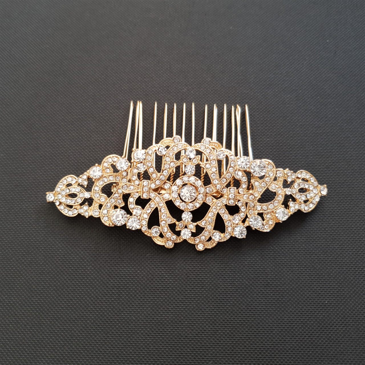 Gold sale bridal comb